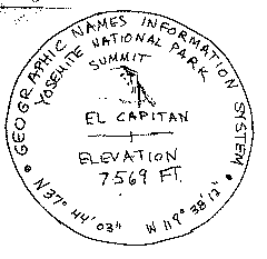 El Capitan GNIS Ornament