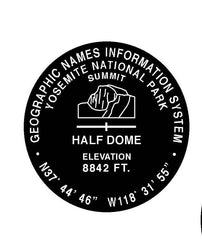 Half Dome GNIS Magnet